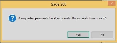 Suggested Payment already exists