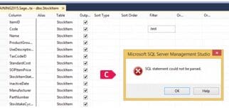 error message