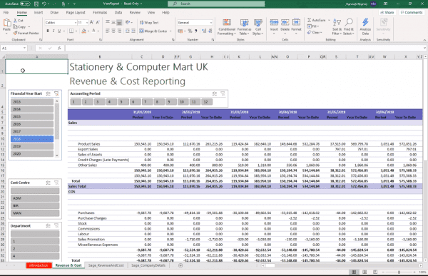 Sage 200 Excel Reporting - Multi Company