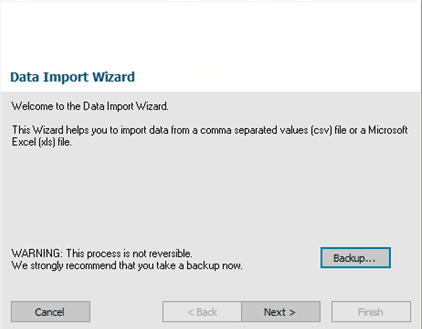 Data Import Wizard