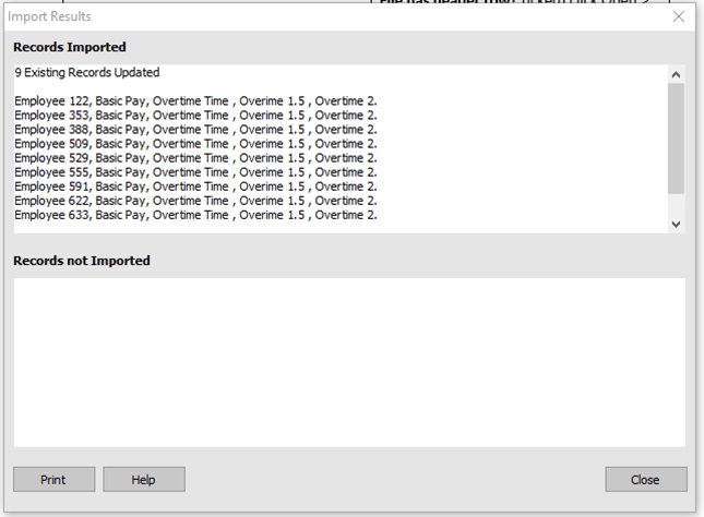 Import Screen