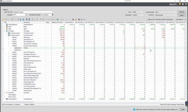 Sage 200 - monitor cashflow