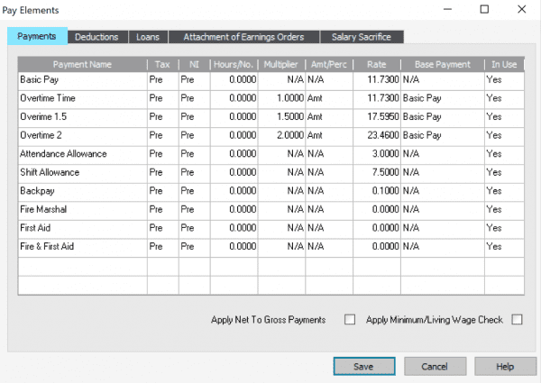 Pay Elements 2