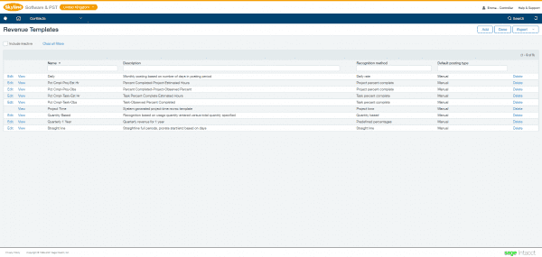 sage intacct contract rev rec - straight line and usage based recognition schedules