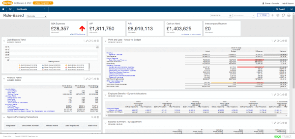 Sage Intacct cash management - real time information and visibility