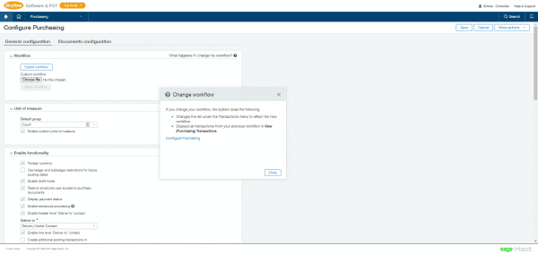 Sage Intacct purchasing - configure workflows