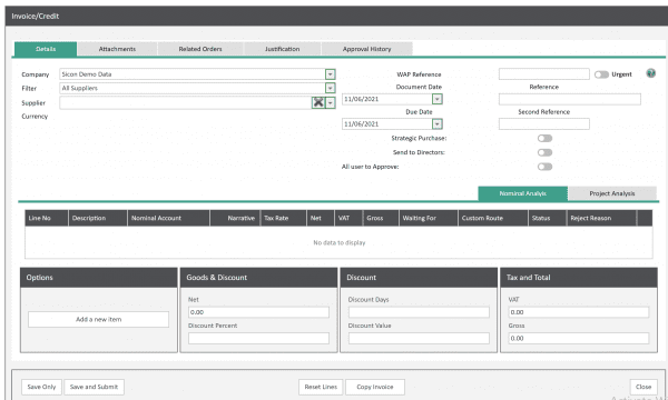 Sage 200 WAP - Create an invoice