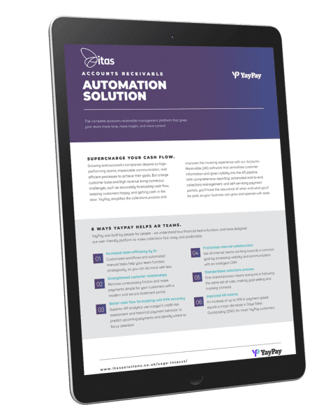 Sage Intacct Credit Control with Yaypay-Brochure-Mockup