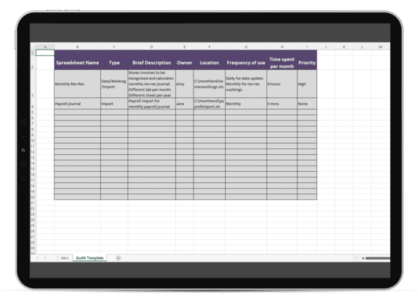 Financial Transformation Live - WorkBook - Excel Spreadsheet Audit