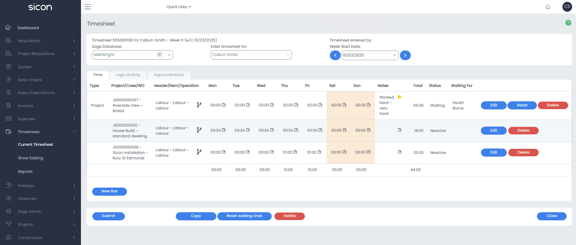 Supplier Applications Ledger