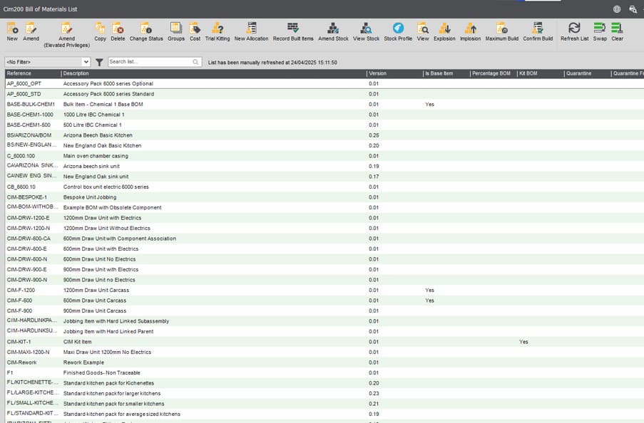 Bill of Materials (BOM) – Maintain product quality and consistency with detailed BOMs that are easy to manage and update.