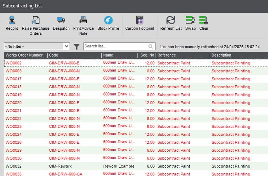 Commercial Integration – Link with Sage 200’s core commercial modules for end-to-end process visibility, from quote to despatch.