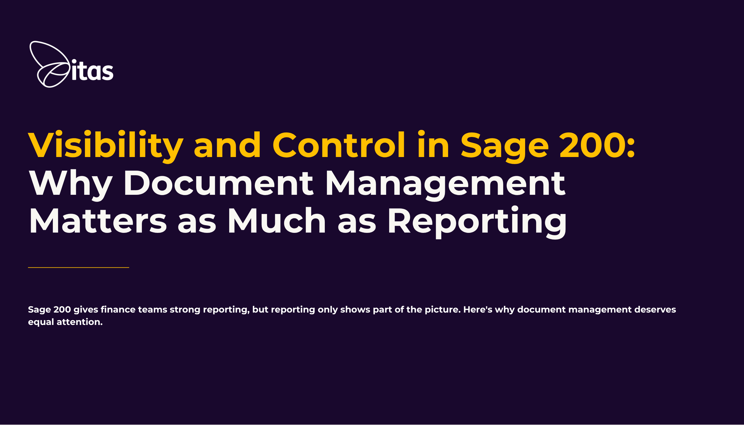 Featured image for “Visibility and Control in Sage 200: Why Document Management Matters as Much as Reporting”